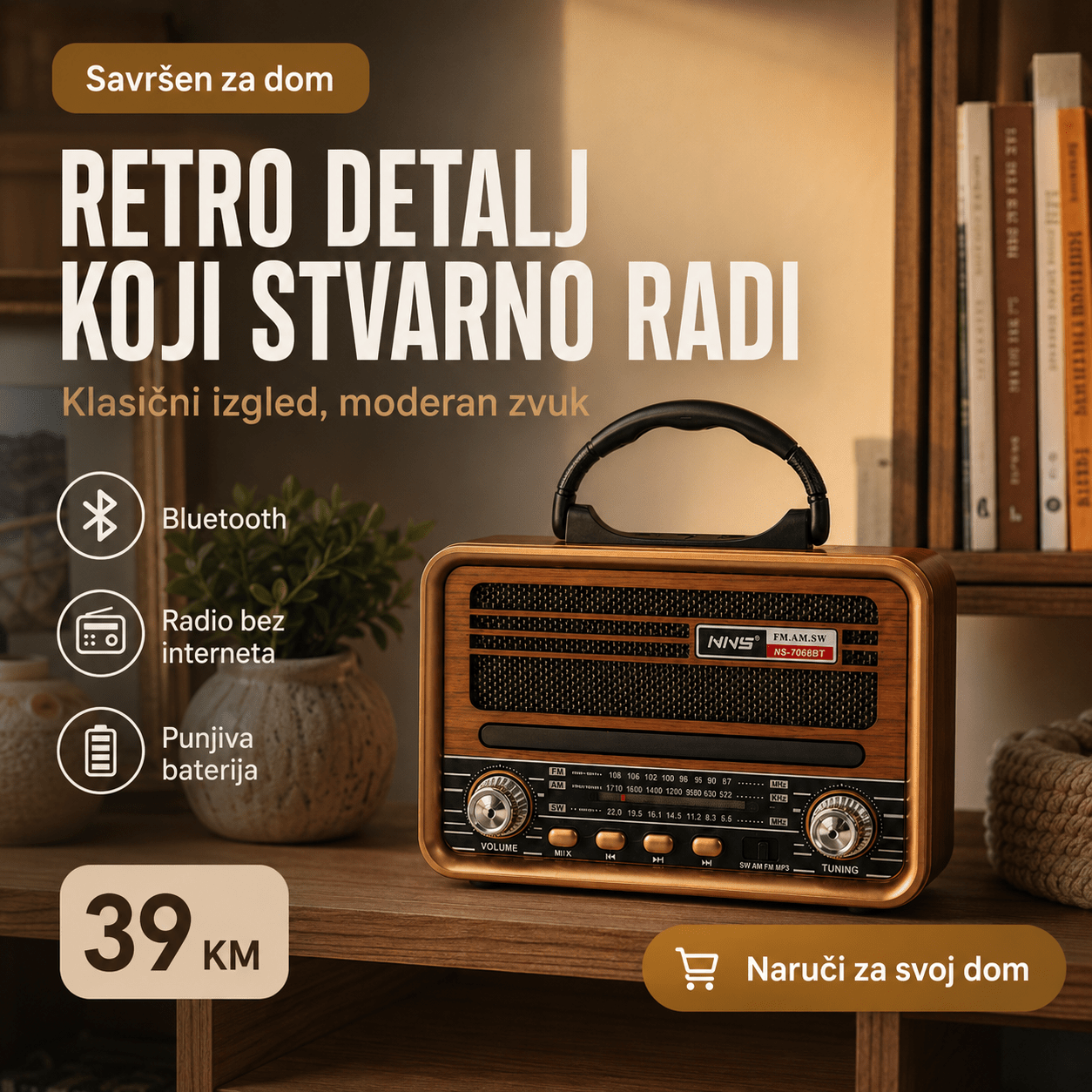 Retro Bluetooth Radio – – – slika 5