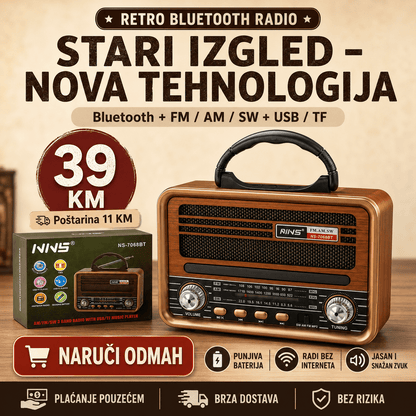 Retro Bluetooth Radio – – – slika 2