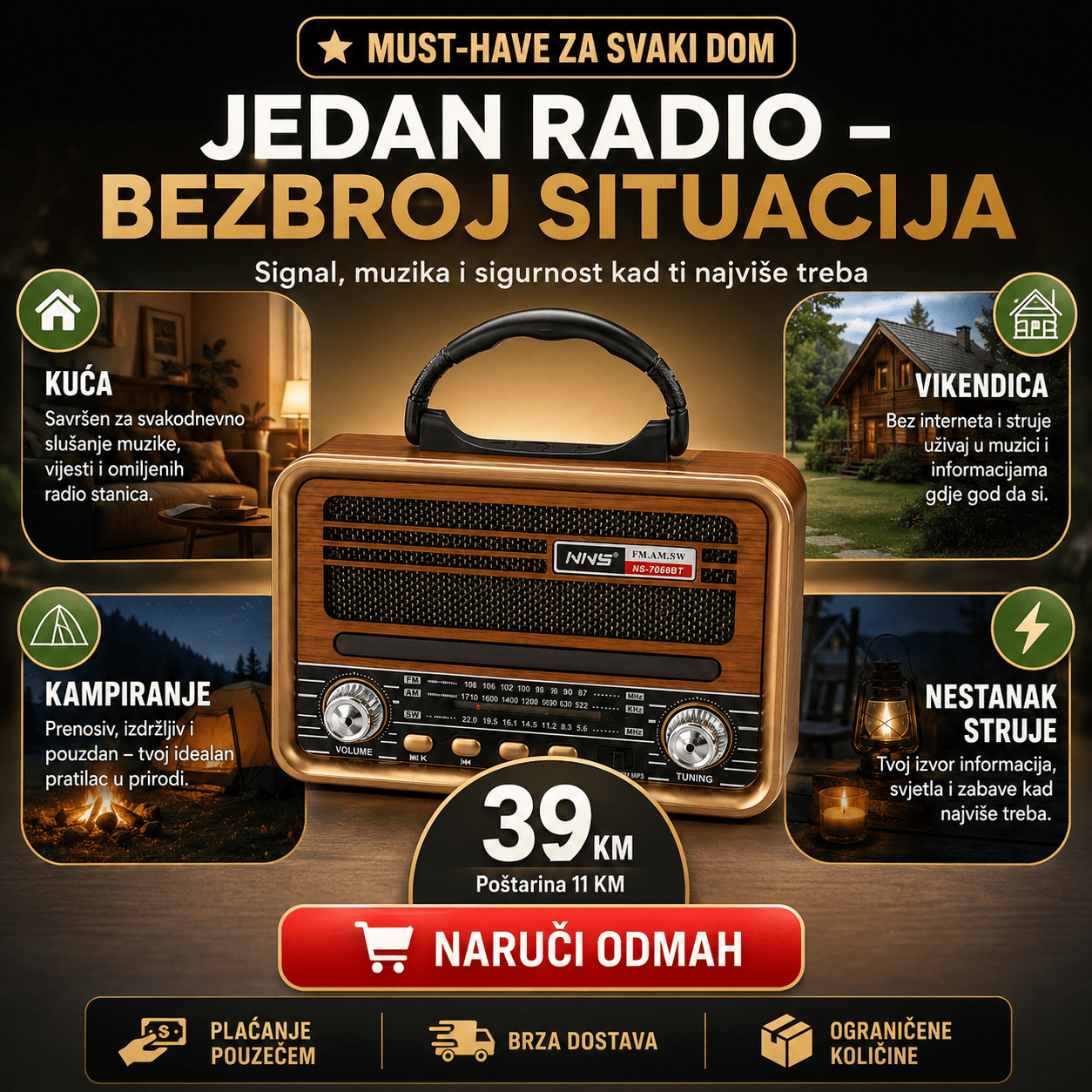 Retro Bluetooth Radio – – – slika 8