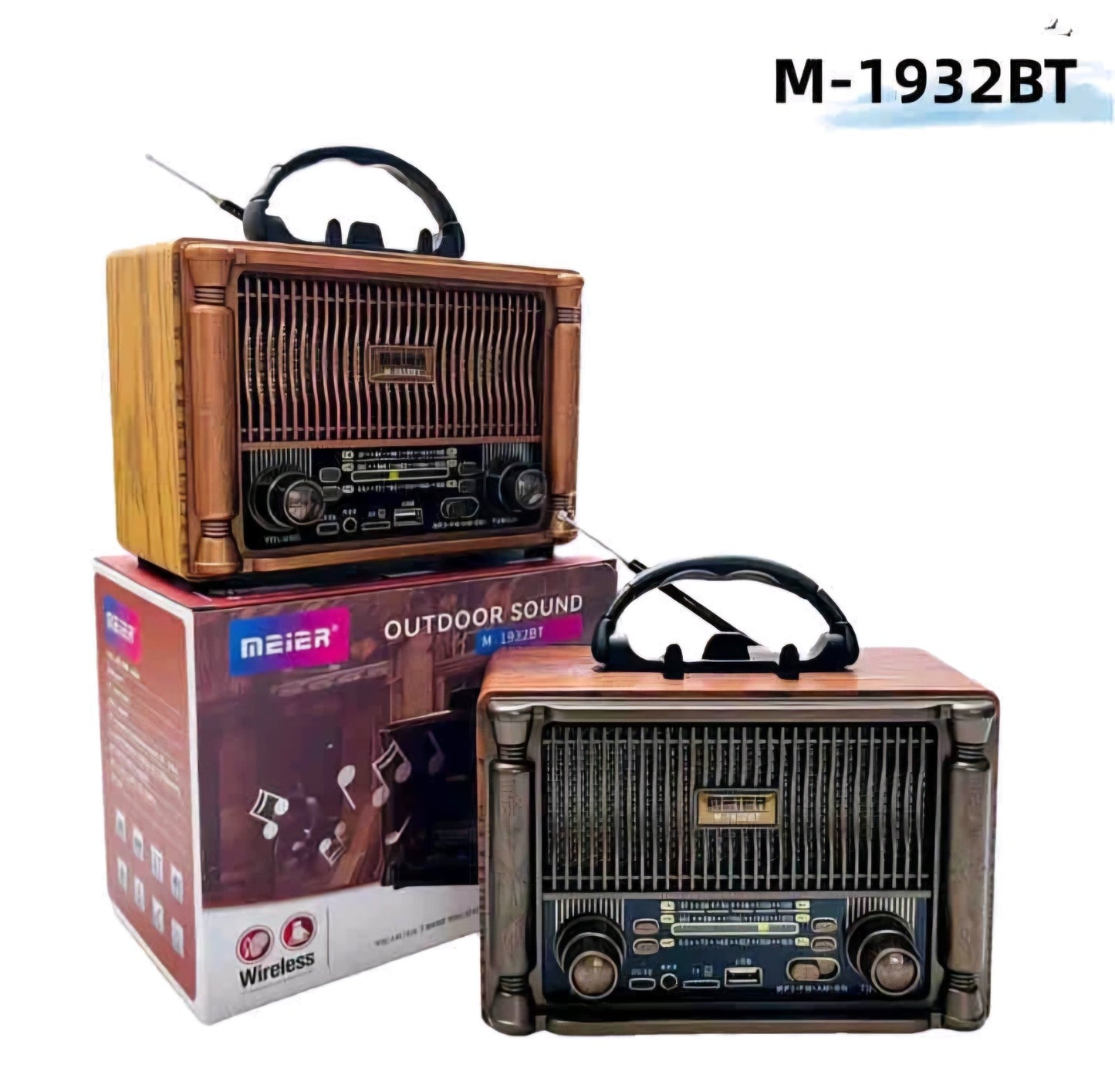 Retro Prijenosni Radio M - 1932BT - SAMO KLIKNI