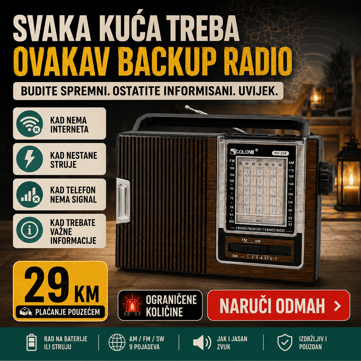 Retro Radio RX - 259 – – – slika 4
