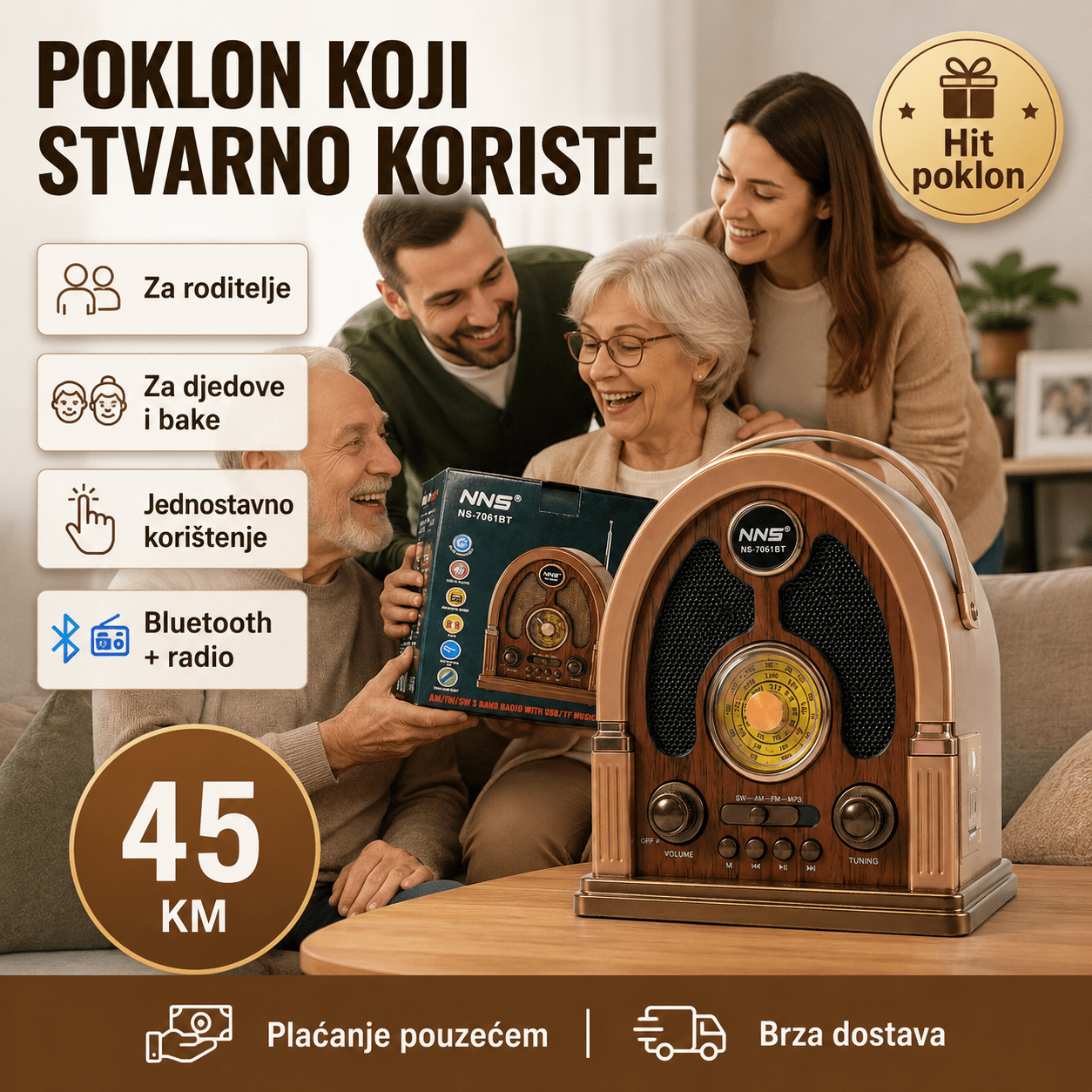 Retro Radio s Bluetoothom – – – slika 7