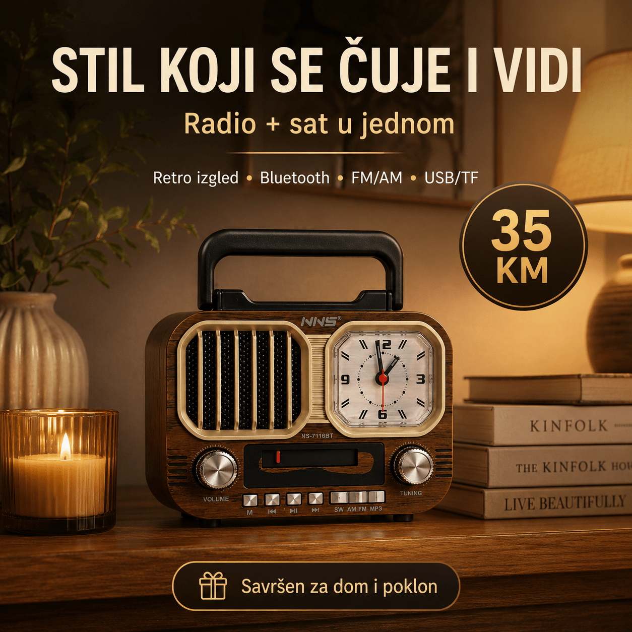 Retro Radio Sa Satom – – – slika 6