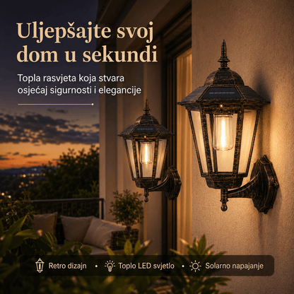 Retro Solarna Zidna Svjetiljka – – – slika 7