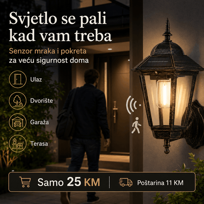 Retro Solarna Zidna Svjetiljka – – – slika 3