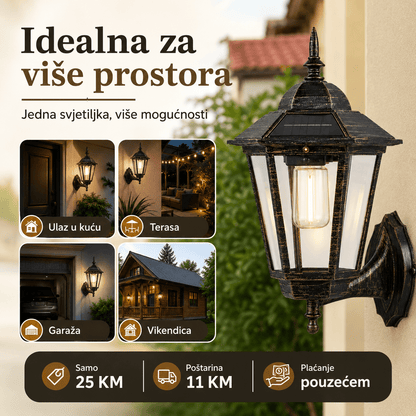 Retro Solarna Zidna Svjetiljka – – – slika 8