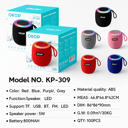 RGB Bežični Bluetooth Zvučnik – – Crna – slika 8
