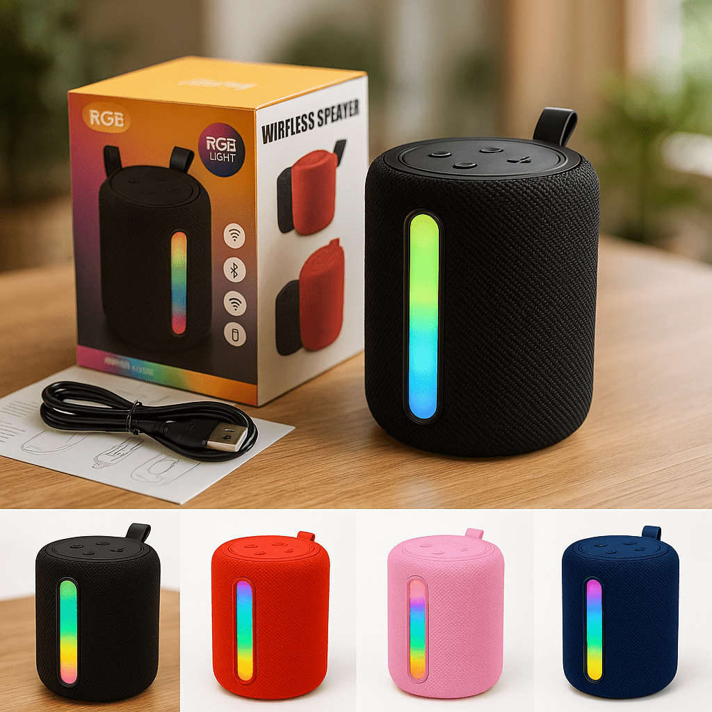 RGB Bežični Bluetooth Zvučnik – – Crna – slika 1