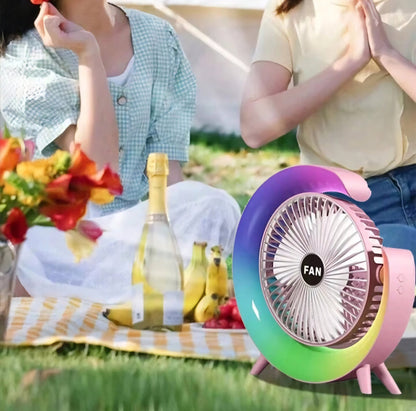 RGB Stolni Ventilator sa 7 Boja Osvjetljenja – – – slika 2