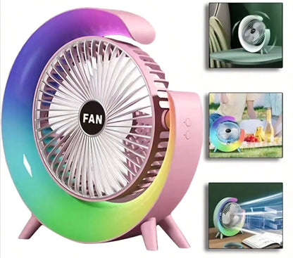 RGB Stolni Ventilator sa 7 Boja Osvjetljenja – – – slika 4