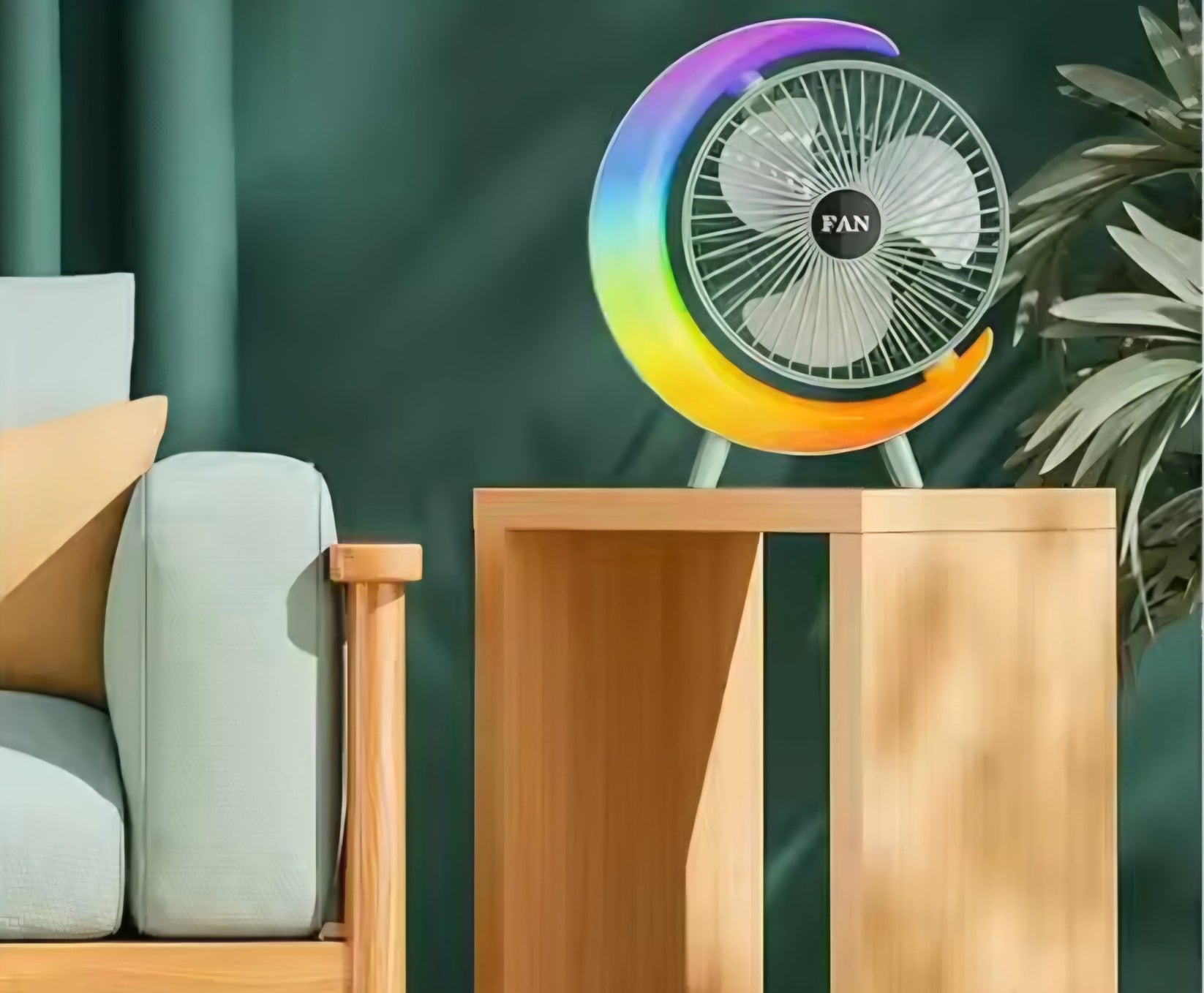 RGB Stolni Ventilator sa 7 Boja Osvjetljenja – – – slika 7