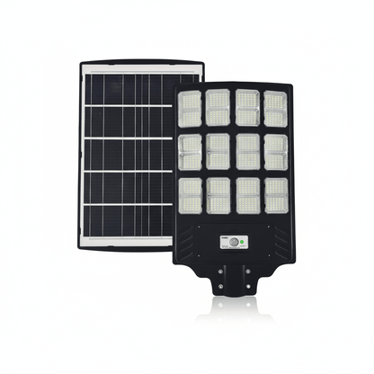 RIXME 6000W LED Solarna Ulična Lampa sa Senzorom Pokreta i Daljinskim – Vanjska rasvjeta – Crna – slika 1