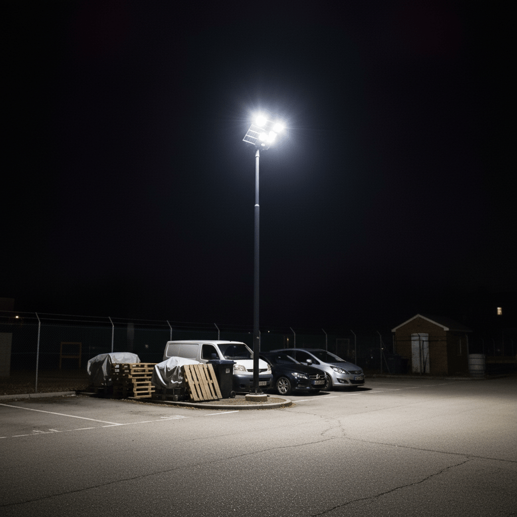 RIXME 6000W LED Solarna Ulična Lampa sa Senzorom Pokreta i Daljinskim – Vanjska rasvjeta – Crna – slika 4