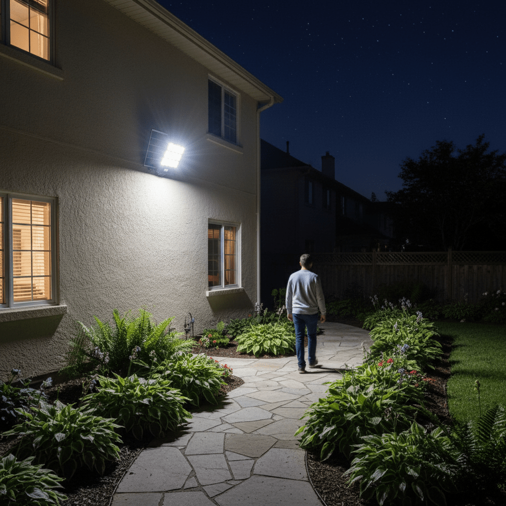 RIXME 6000W LED Solarna Ulična Lampa sa Senzorom Pokreta i Daljinskim – Vanjska rasvjeta – Crna – slika 3