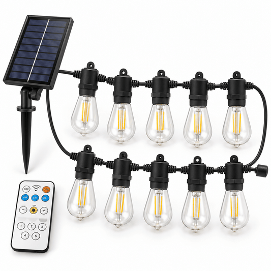 RIXME solarni lanac 10 m – 10 LED sijalica – Dekorativna rasvjeta – – slika 1
