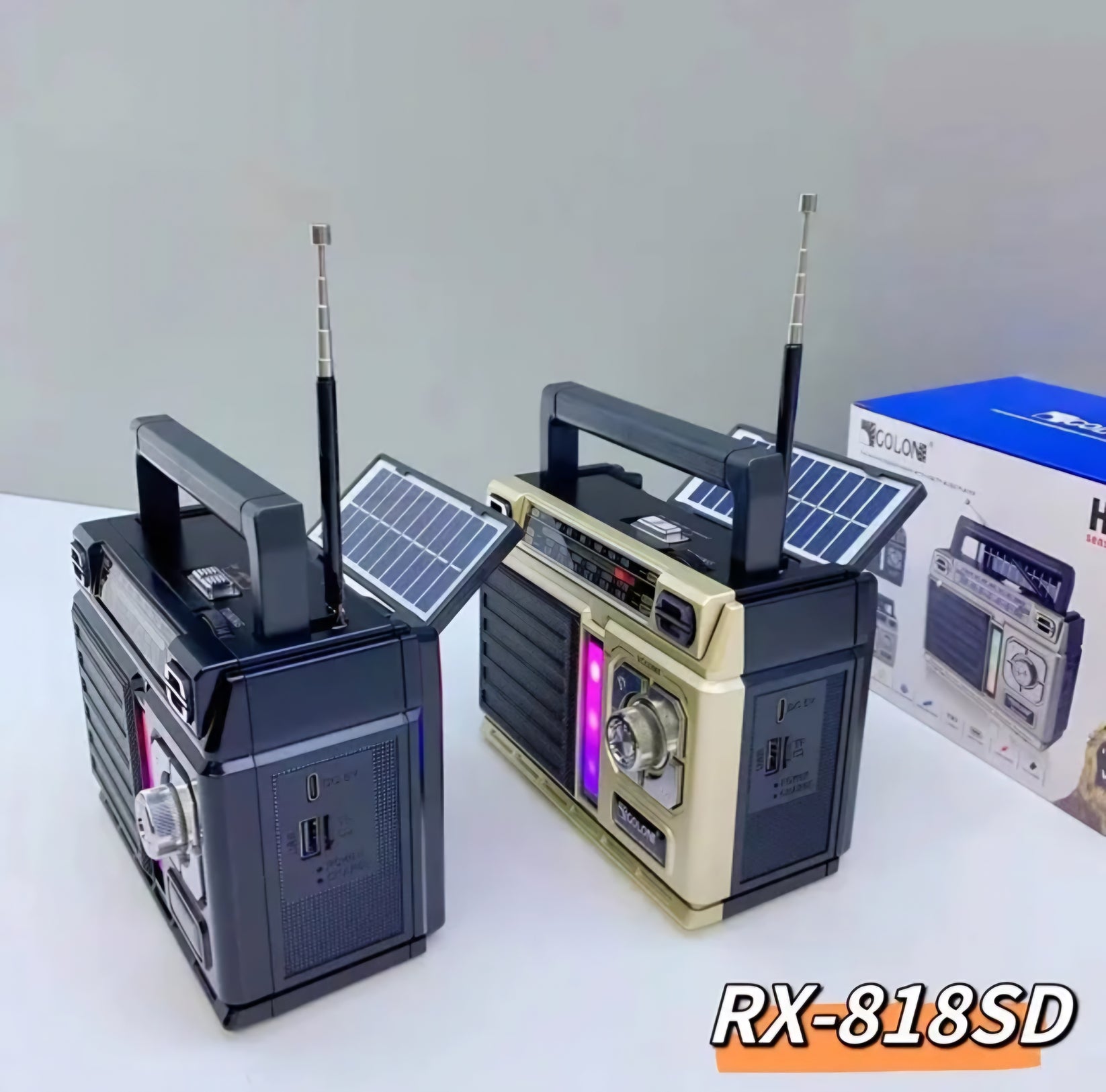 RX - 818SD Solarni Prijenosni Radio – – Crna – slika 6
