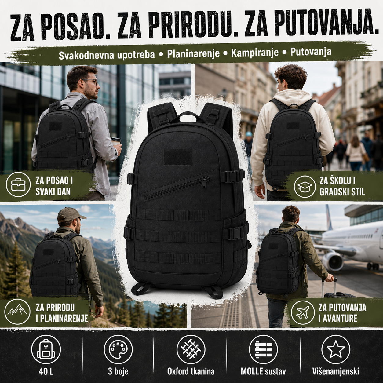 Taktički Military Backpack 40 L
