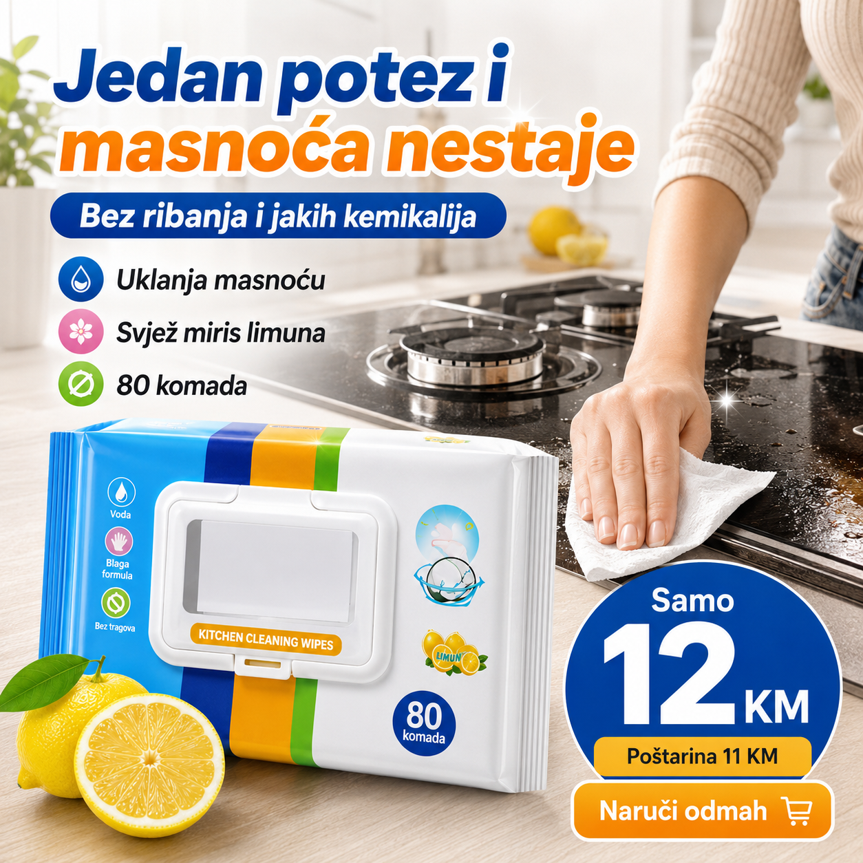 Kuhinjske Vlažne Maramice (80.kom)