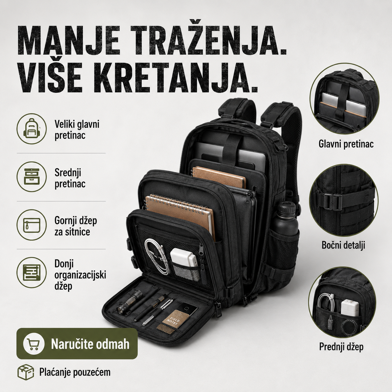 Taktički Napadački Ruksak 20–30 L