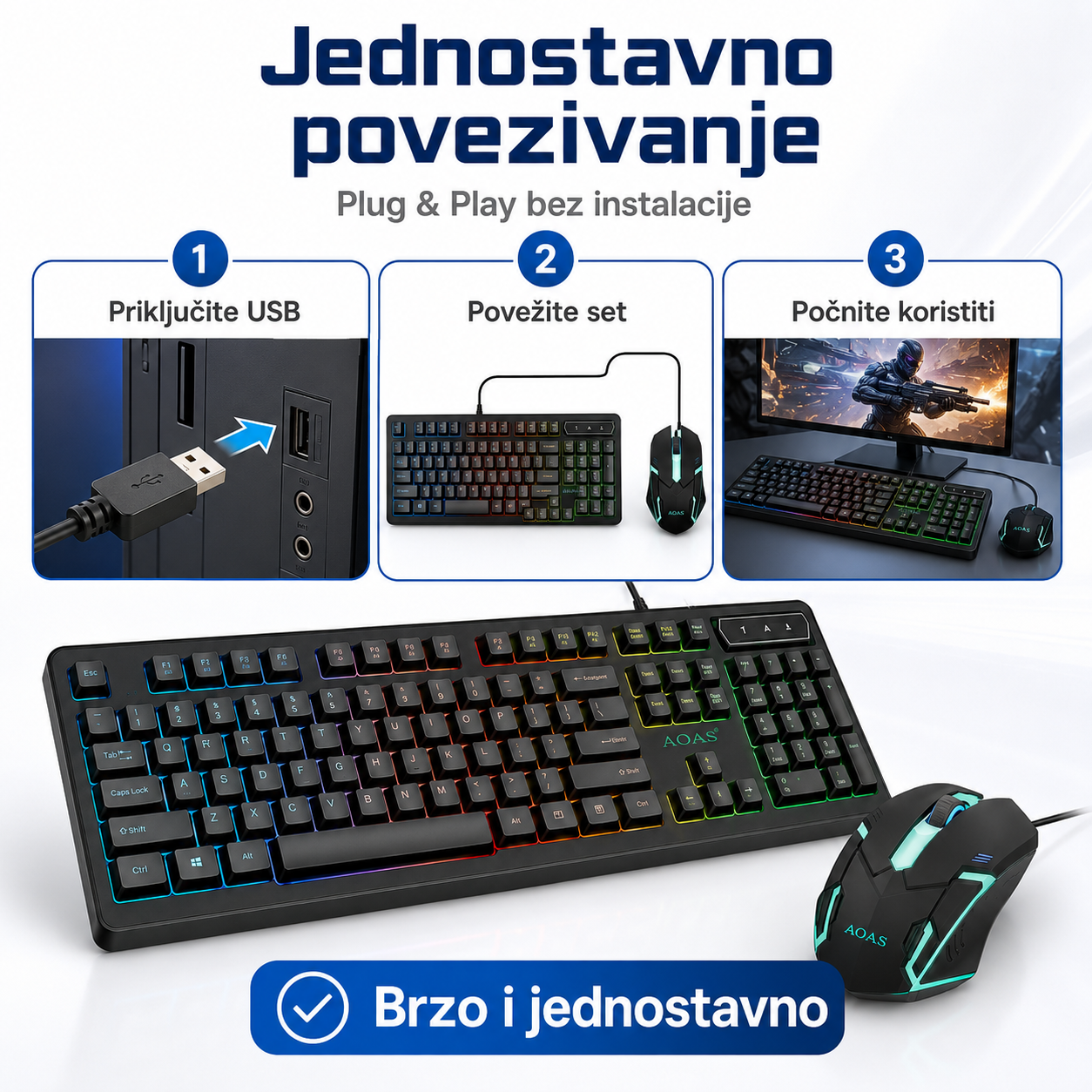 Gaming Set Tipkovnica + Miš