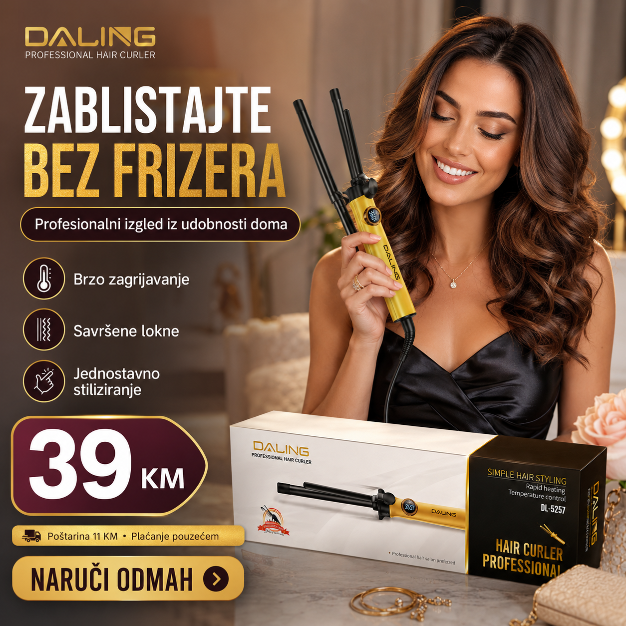 DALING Uvijač za Kosu
