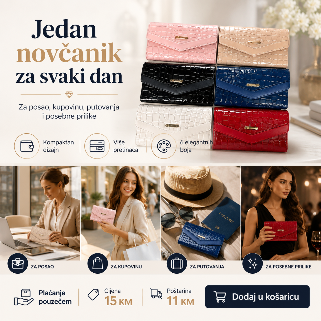 Elegantni Ženski Novčanik