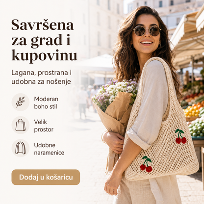 Pletena Torba za Kupovinu
