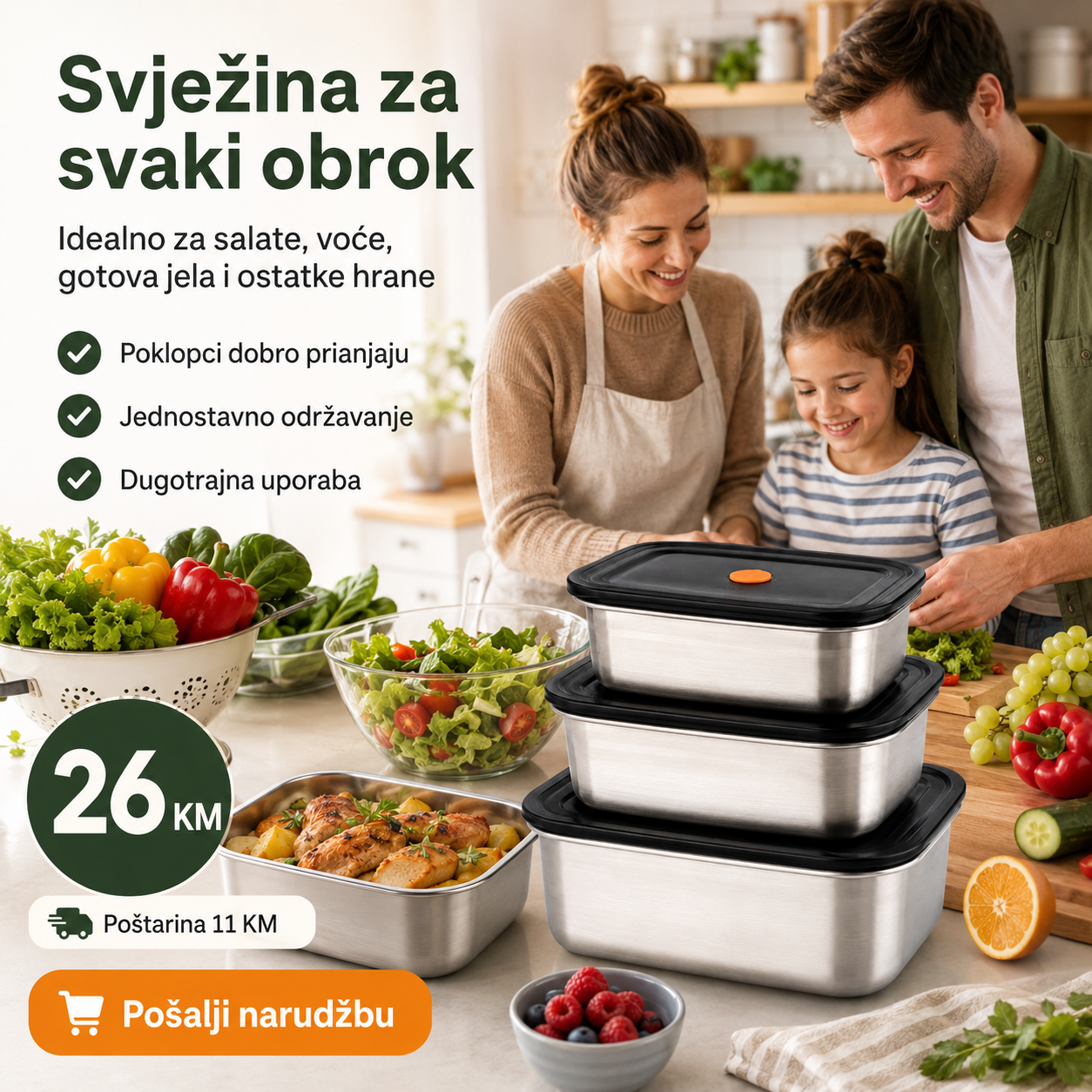 Set Posuda za Čuvanje Hrane