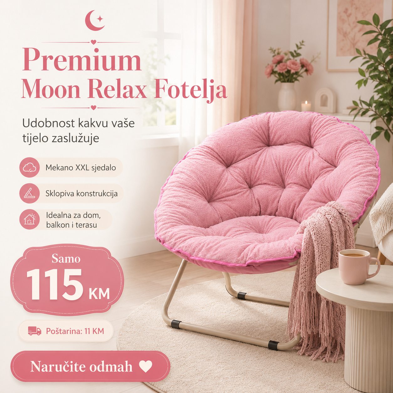Sklopiva Relax Fotelja "Moon"