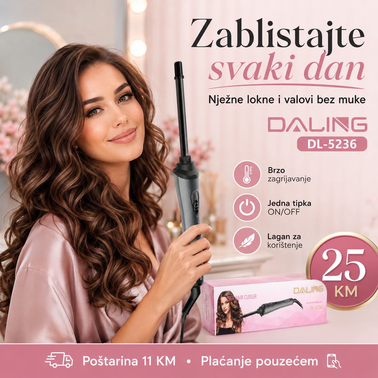 DALING Uvijač za Kosu