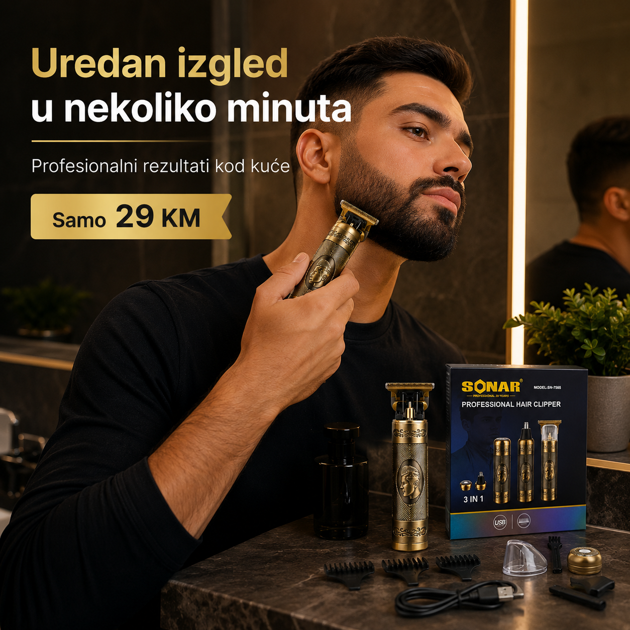 3-u-1 Set za Njegu Muškaraca