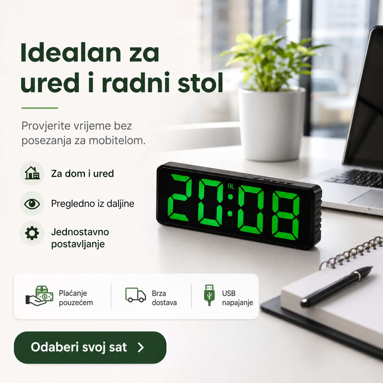 Digitalni LED Sat