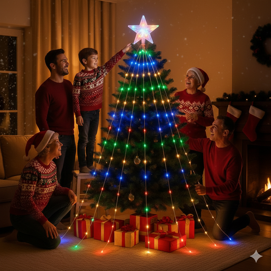 LED Božićna Zavjesa “Zvjezdano Stablo