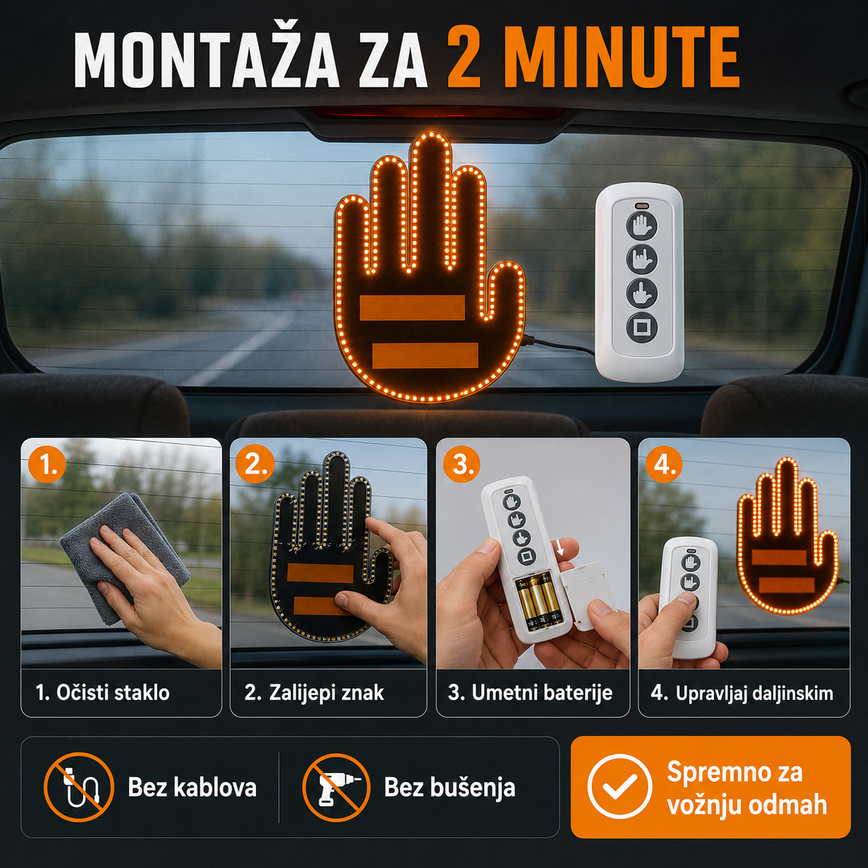 Interaktivni LED Znak za Auto
