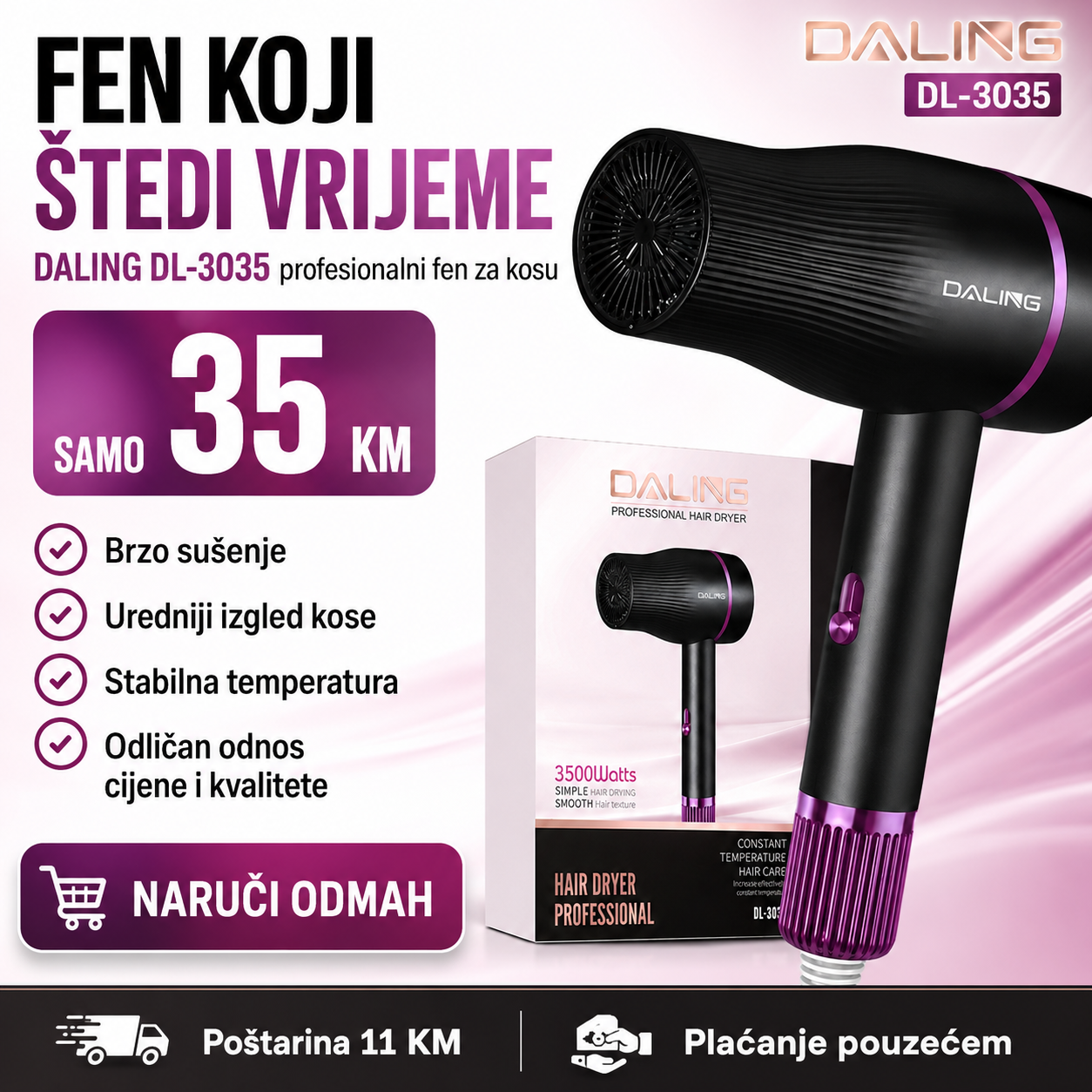 DALING Fen za Kosu