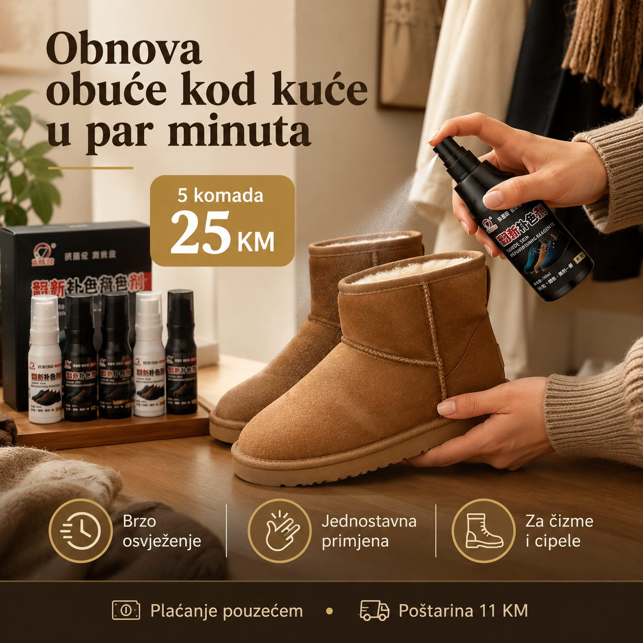 Sprej za Obnovu Brušene Kože