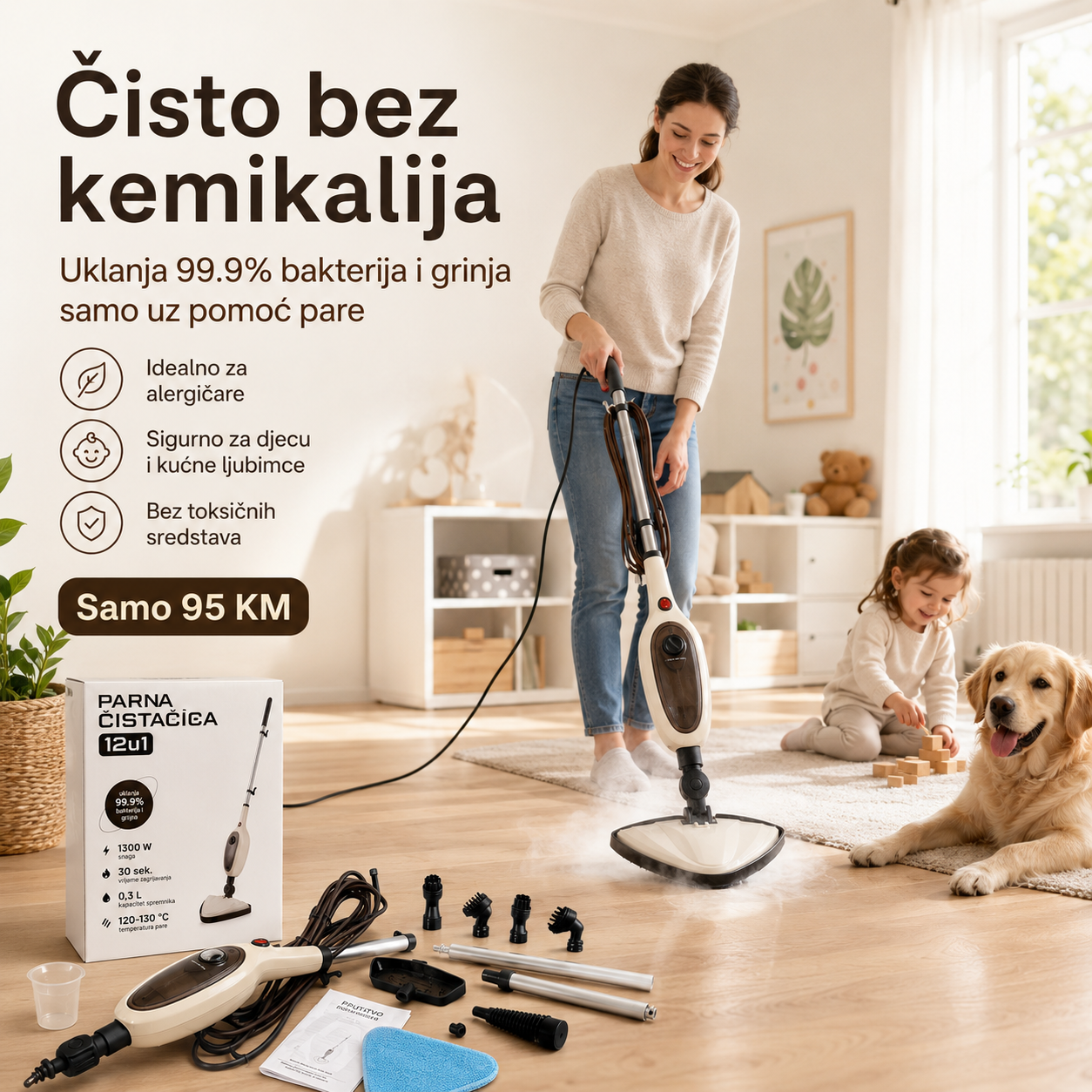 12u1 Parni Čistač 2600W
