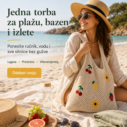 Pletena Torba za Kupovinu