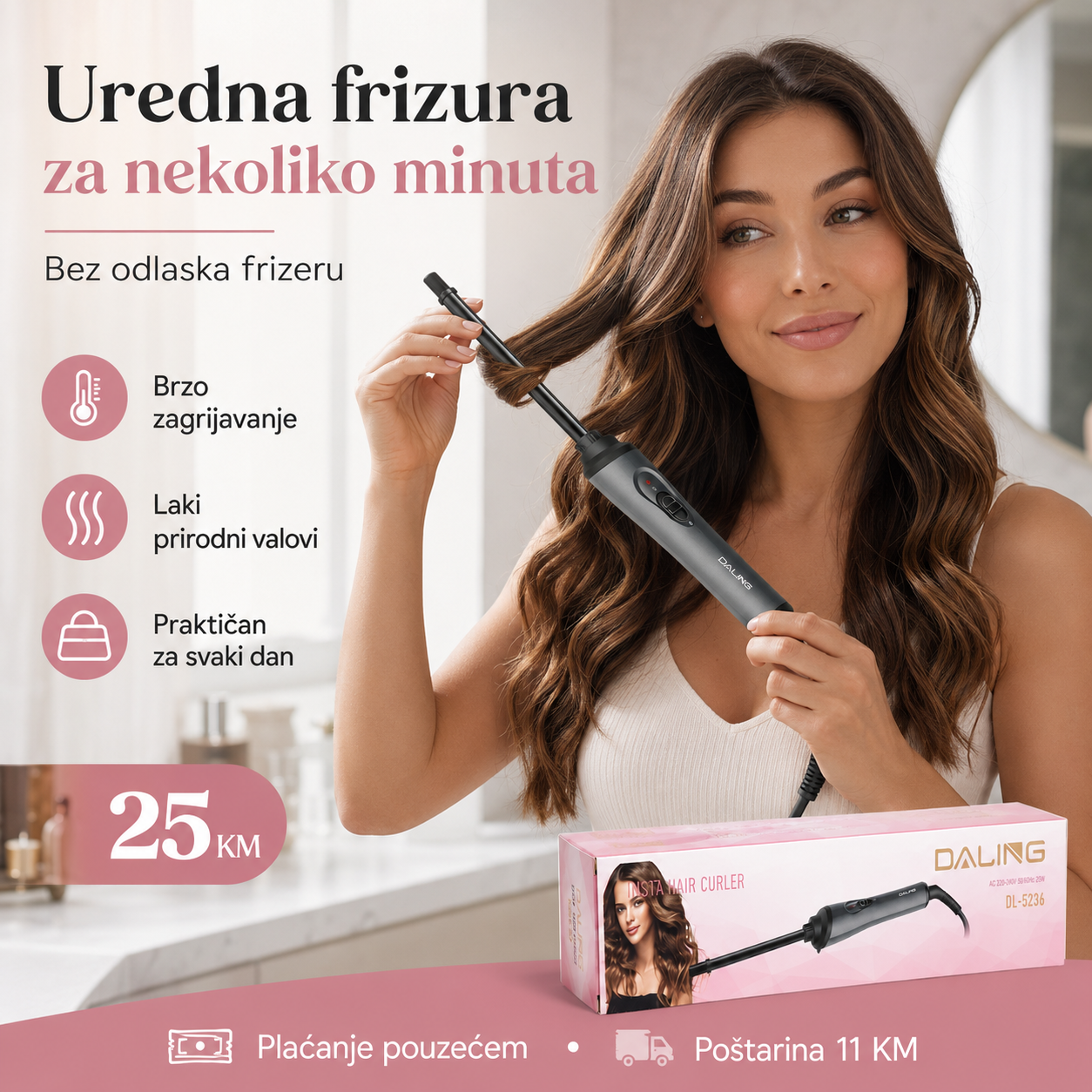 DALING Uvijač za Kosu
