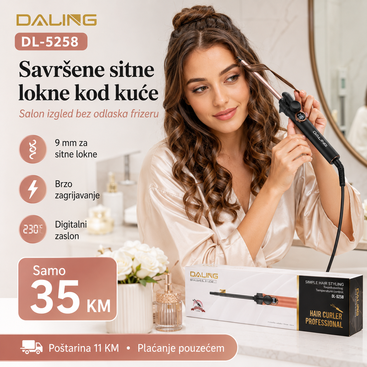 DALING Uvijač za Kosu