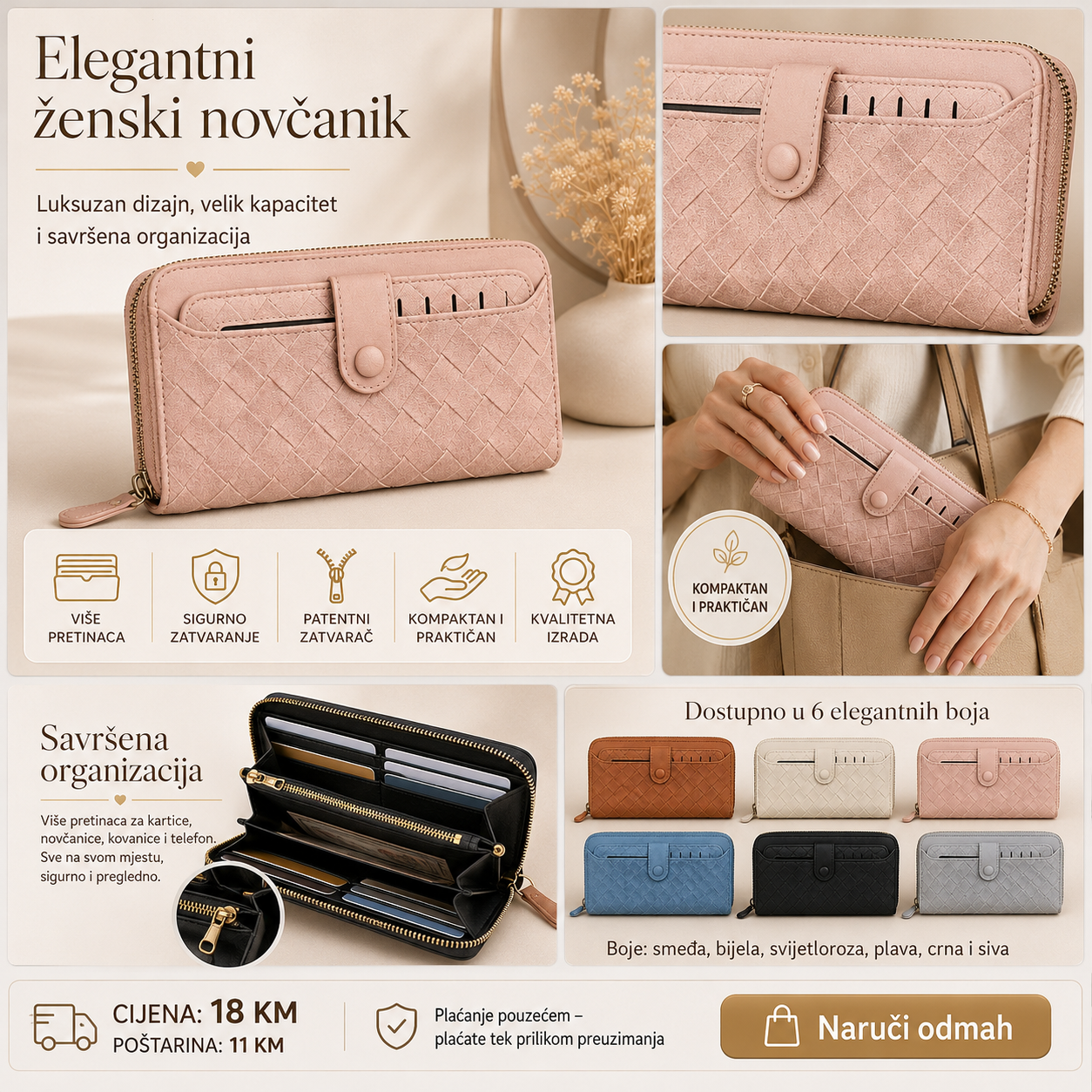 Elegantni Ženski Novčanik