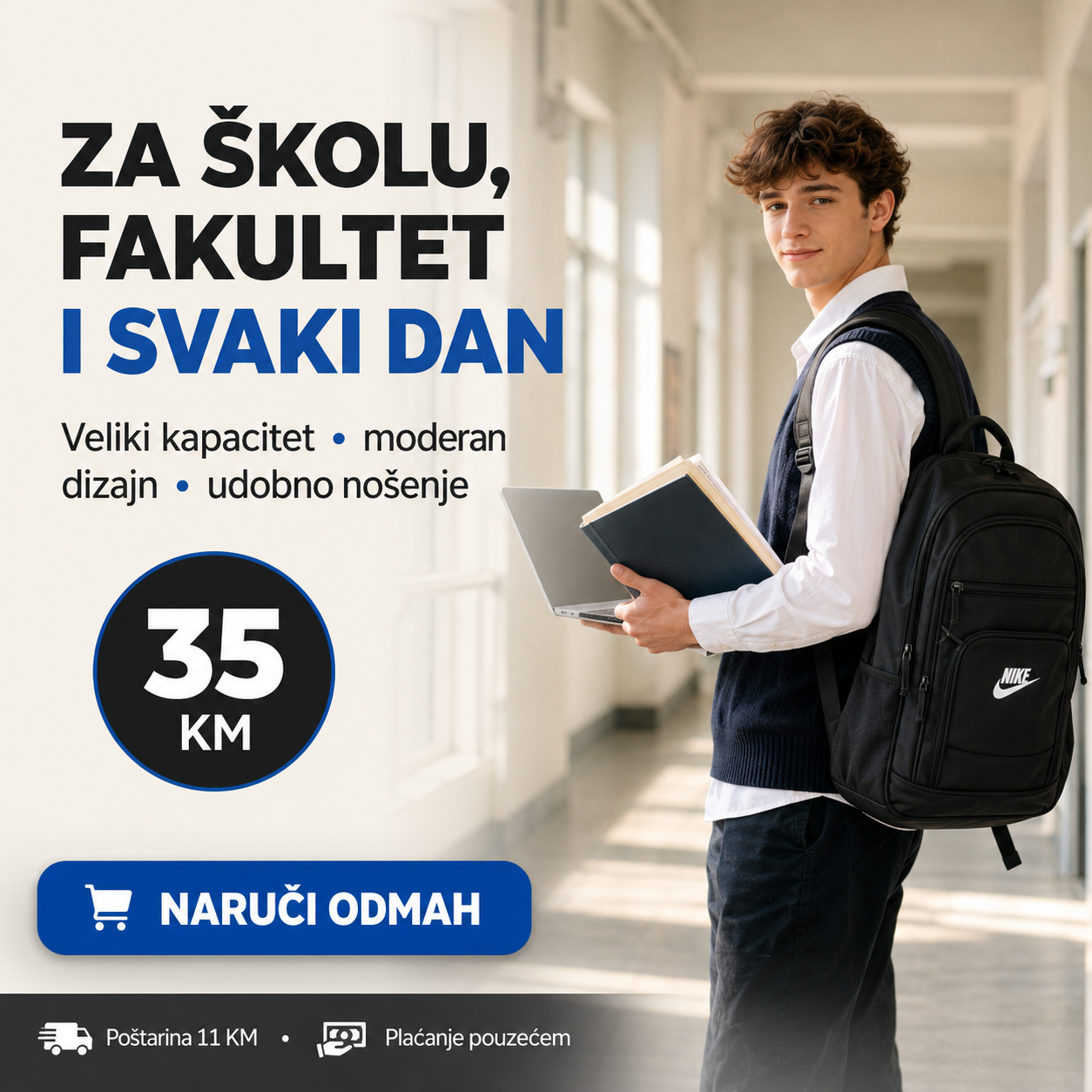 Školski i Poslovni Ruksak za Laptop