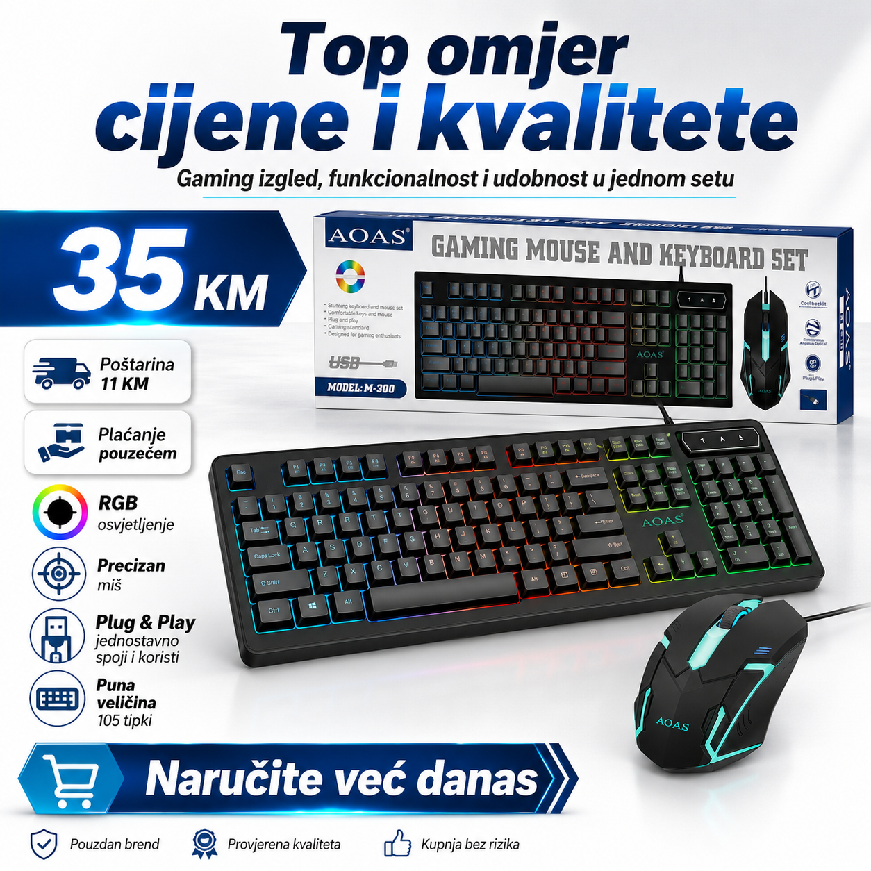Gaming Set Tipkovnica + Miš