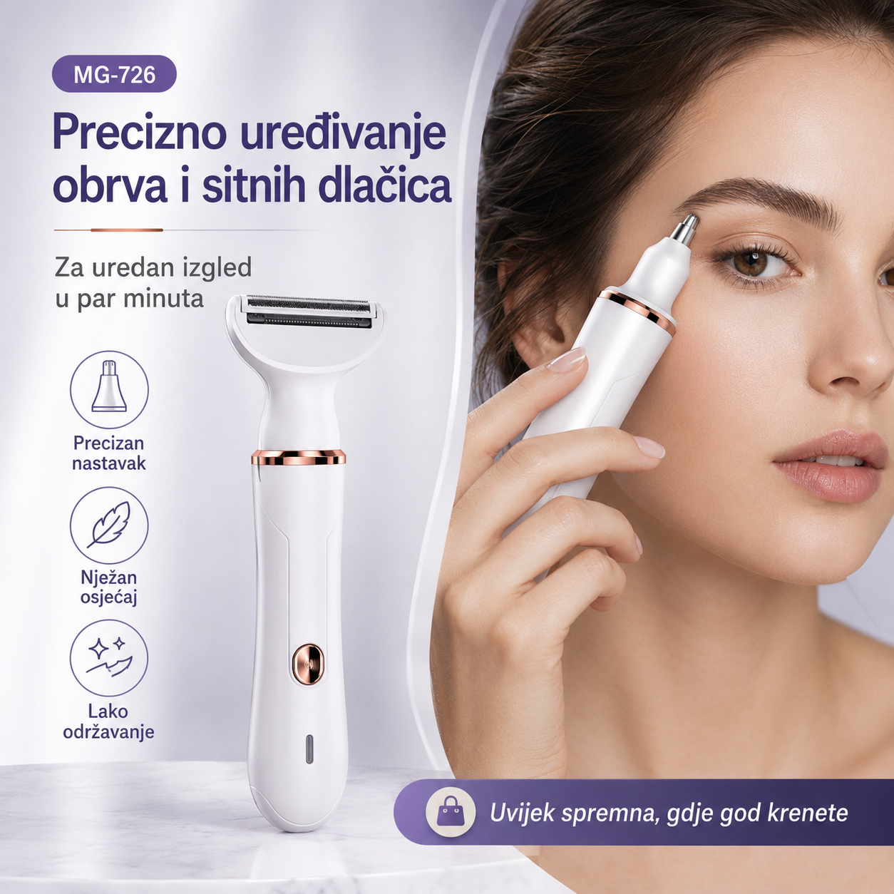 4-u-1 Ženski Električni Brijač i Trimer