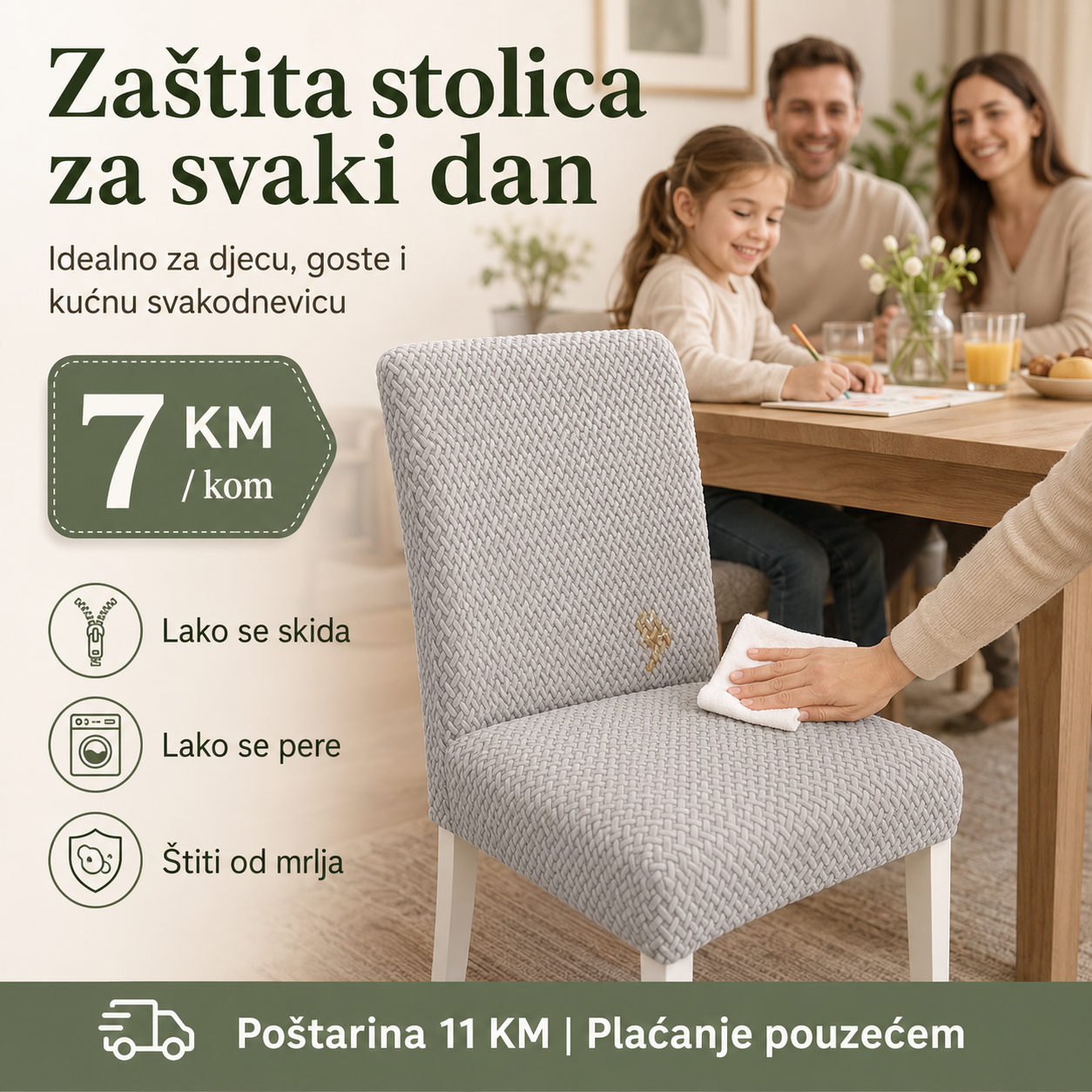 Elastične Navlake za Stolice