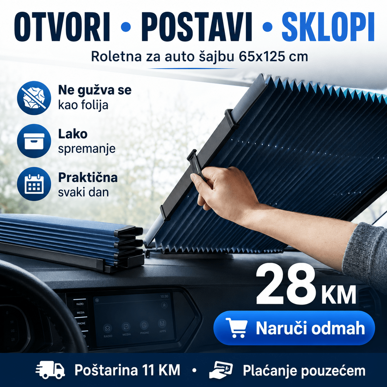 Roletna za Šofer Šajbu 65x125 cm – – – slika 7