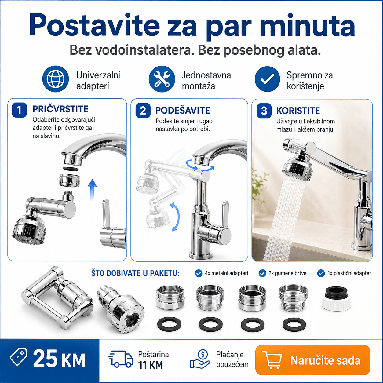 Rotirajući 1080° Nastavak za Slavinu – – – slika 8