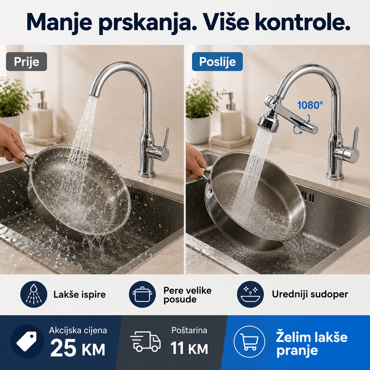 Rotirajući 1080° Nastavak za Slavinu – – – slika 7