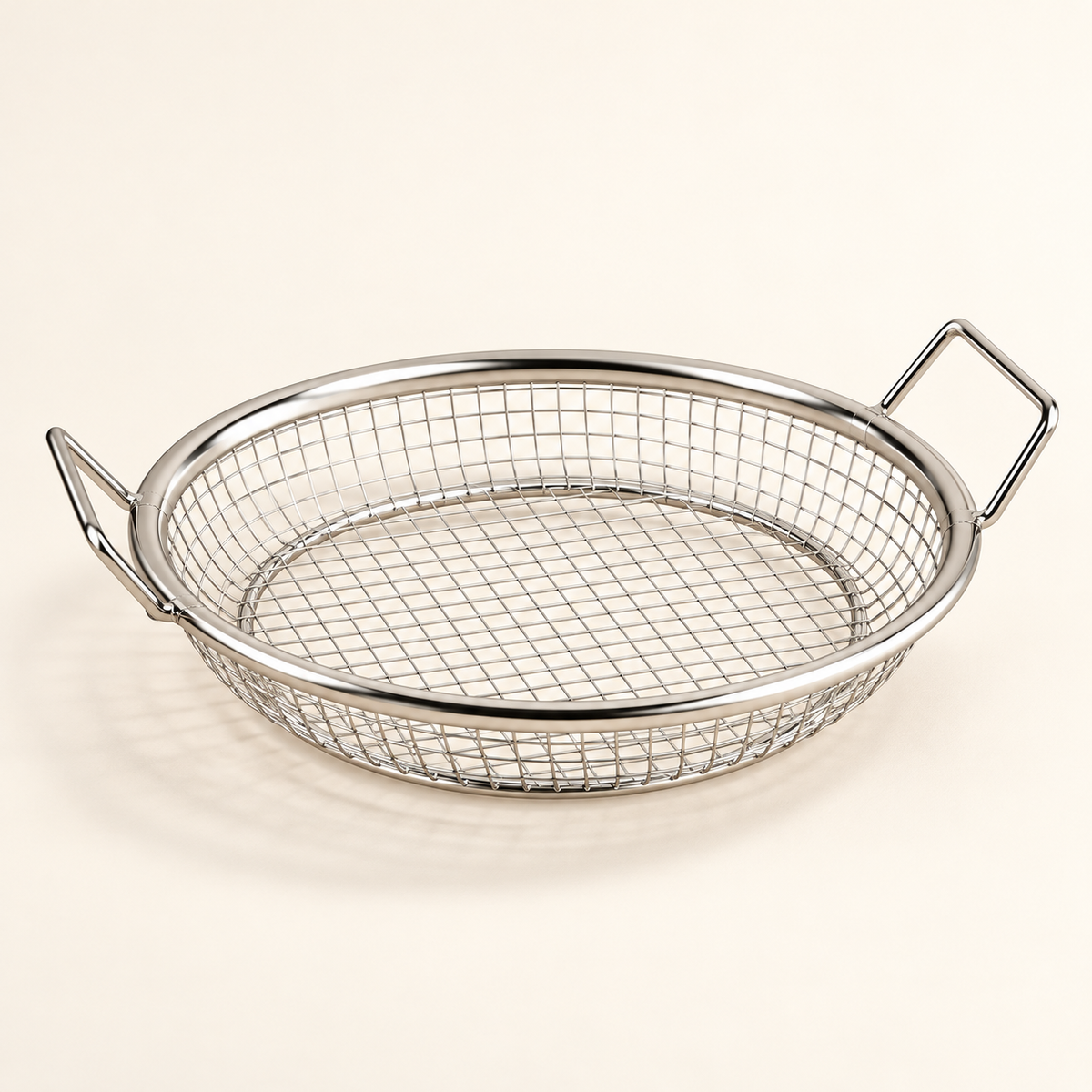 Okrugla žičana korpa s dvije drške – studio
