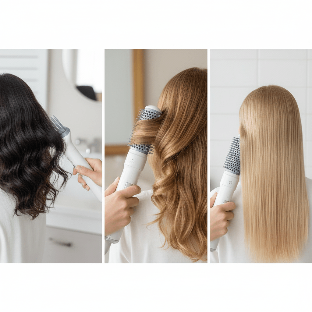 ROZIA 7 u 1 Profesionalni Fen Četka za Kosu – Njega kose – Univerzalna Bijela – slika 3